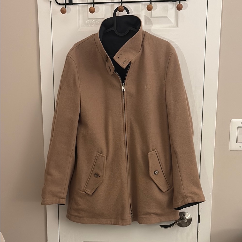 Men’s Fred Perry Tan Coat - reversible to black